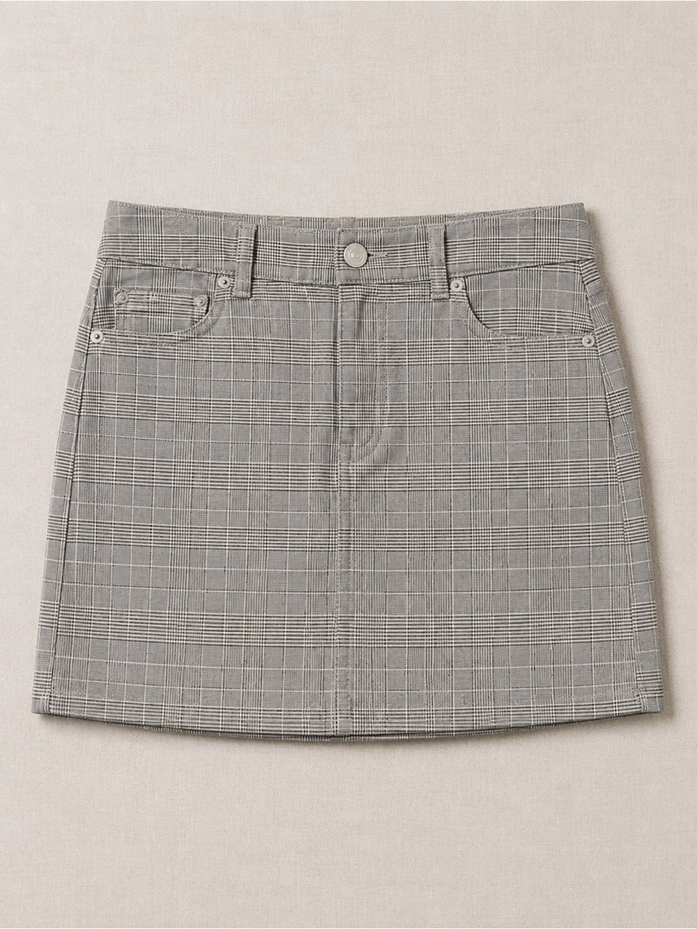 🦅 American Eagle Outfitters Gray Plaid Mini Skirt